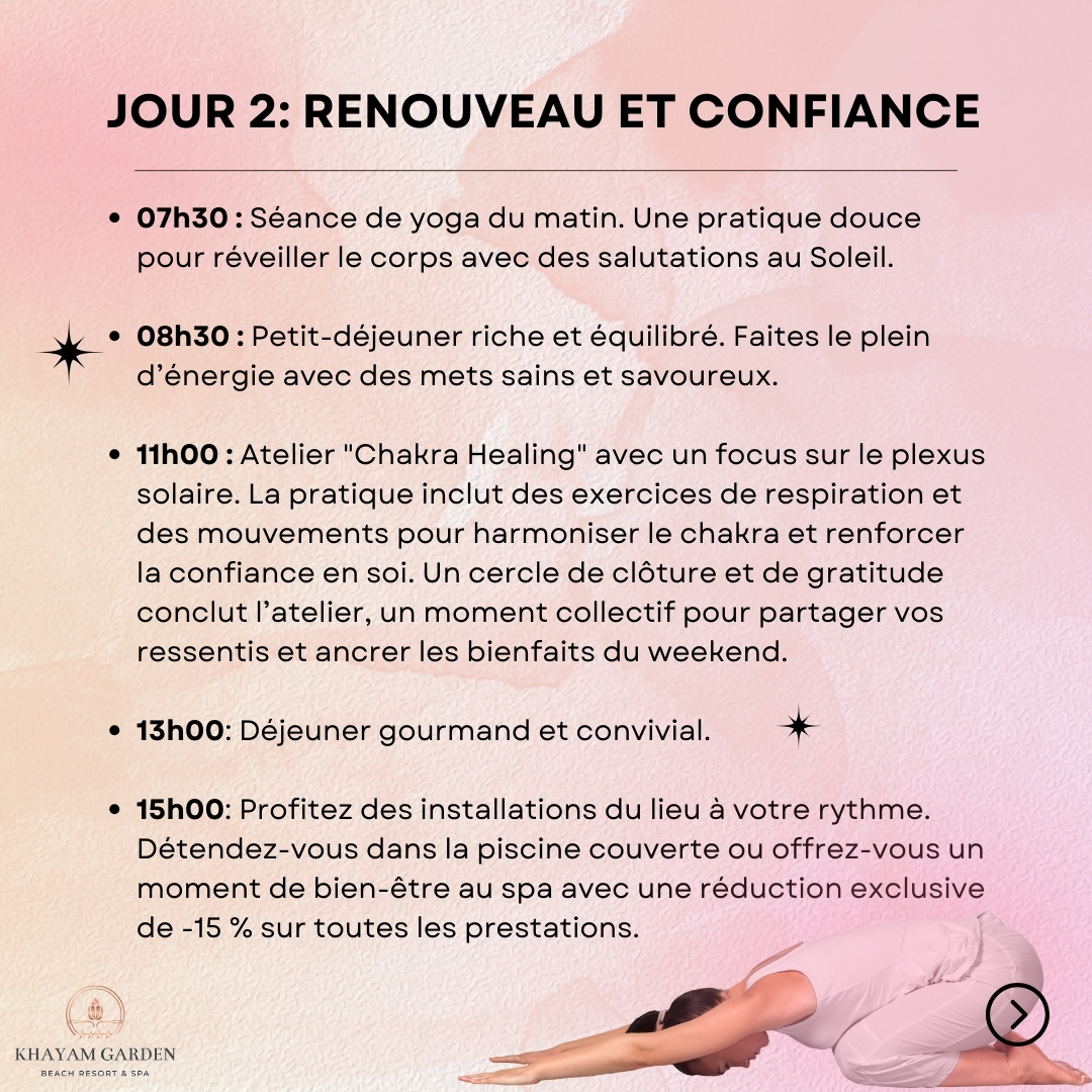 Retraite Yoga : Ouverture du Cœur  & Amour de Soi DIMANCHE COURS + DAY USE